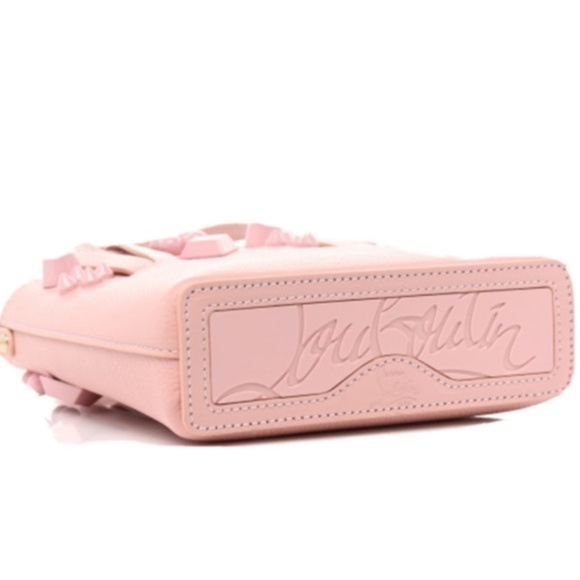 🆕 CHRISTIAN LOUBOUTIN Calfskin Empire Spike Studded Mini NorthSouth Cabata Tote - Picture 4 of 12